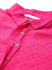 DressBerry Dobby Sheer Casual Shirt