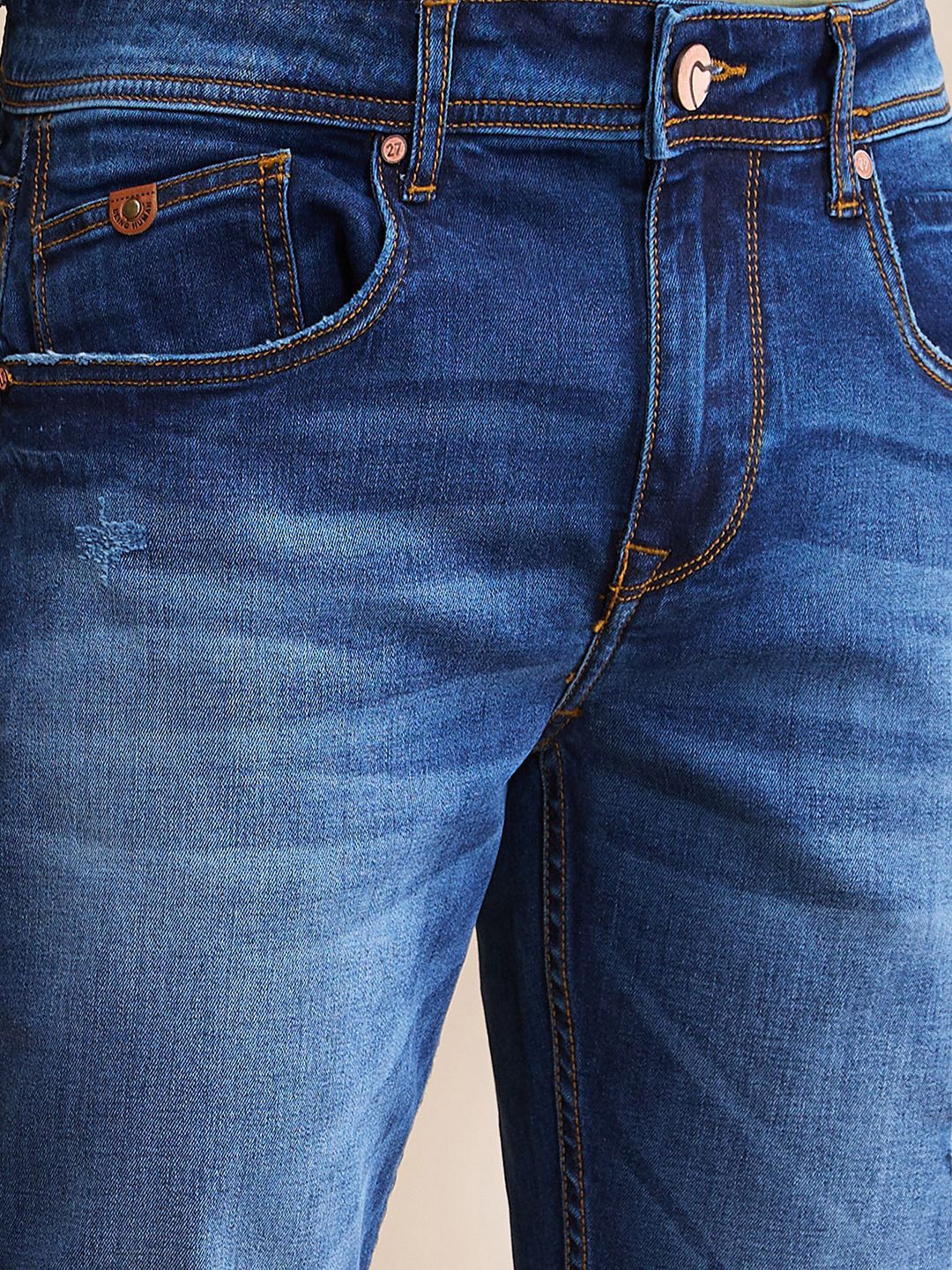 Being Human Men Solid Mid-Rise Skinny Fit Cat Scratches Jeans