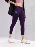HRX by Hrithik Roshan Women Brand Logo Print Mid-Rise Rapid-Dry Lifestyle Tights