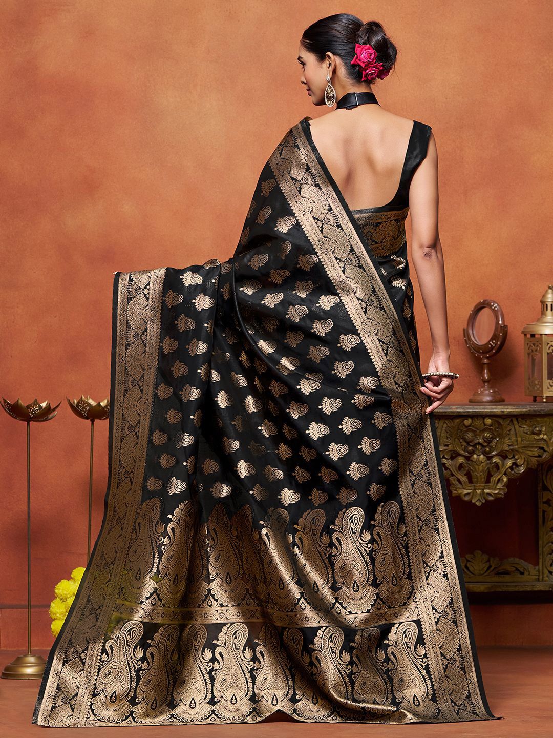 KALINI Woven Design Zari Banarasi Saree