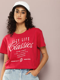 DILLINGER Typography Printed Pure Cotton Boxy T-shirt