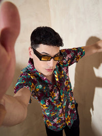 DENNISON Floral Printed Oversized Casual Shirt