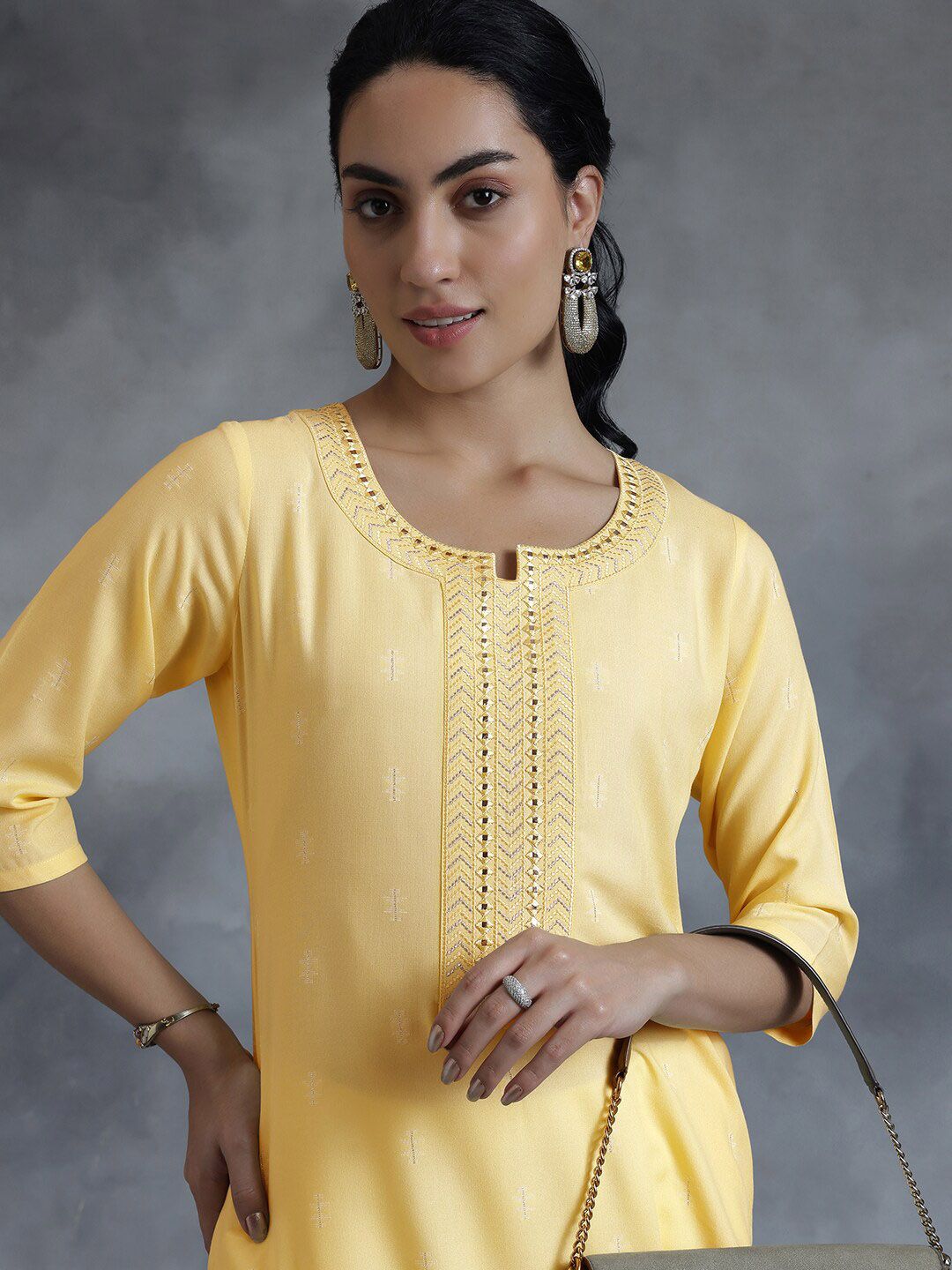 Libas Sweetheart Neck Cotton Kurta