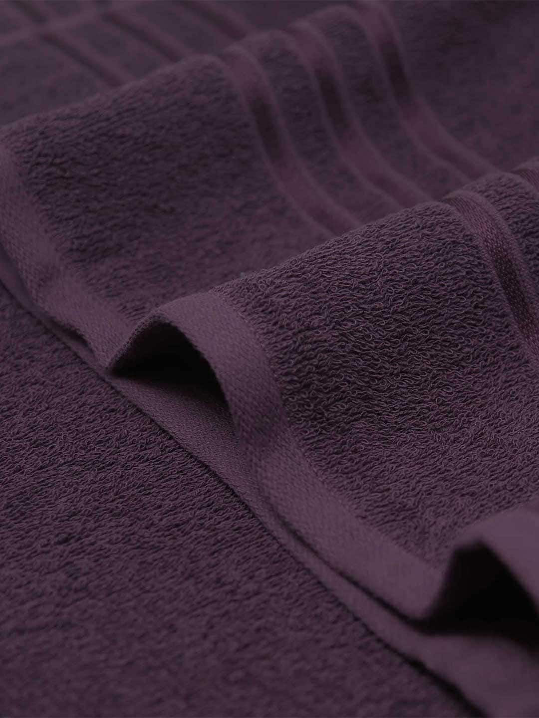 MYTRIDENT Purple 400 GSM Pure Cotton Bath Towel