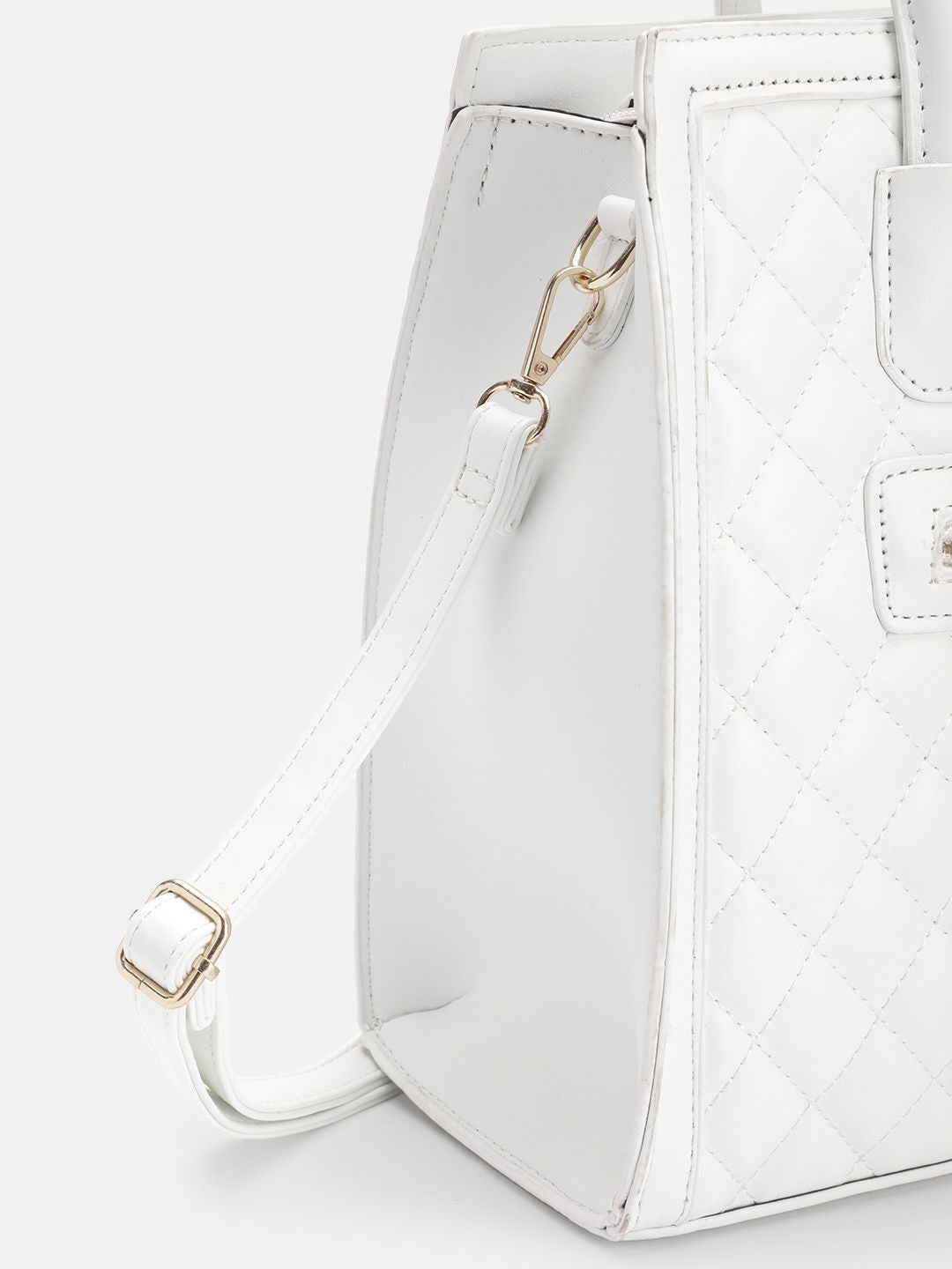 DressBerry Quilted Structured Handheld Bag