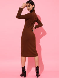 STREET 9 Women Beautiful Brown Solid Dress