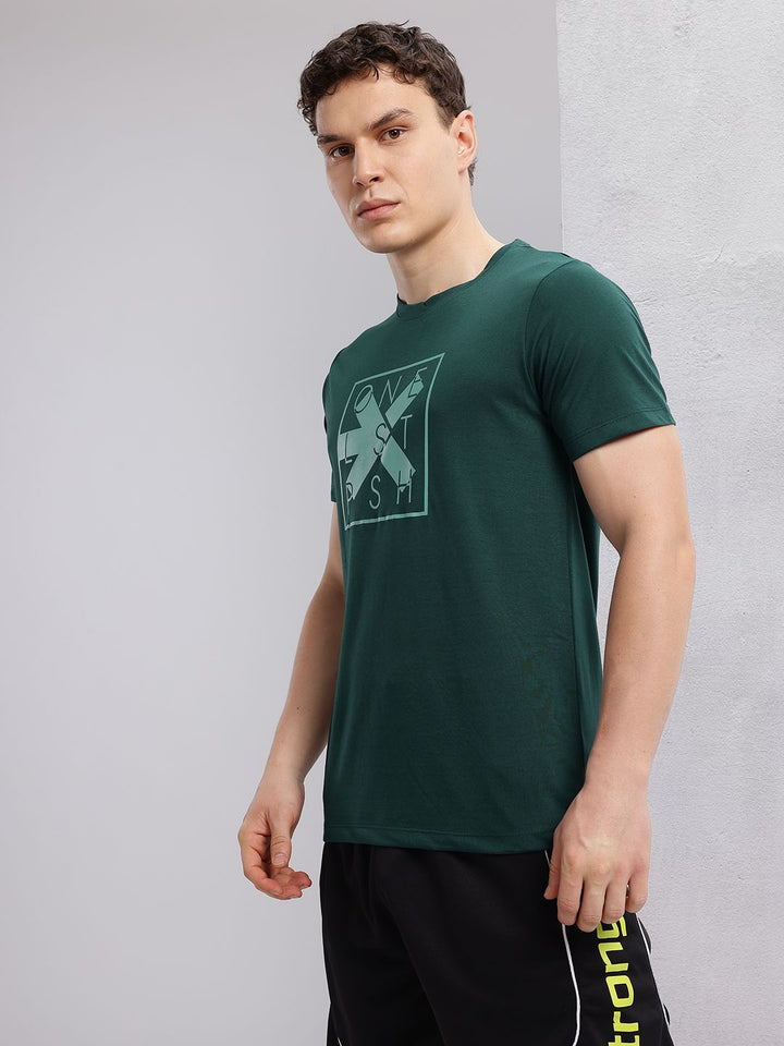 HRX by Hrithik Roshan Brand Logo Print Training T-shirt