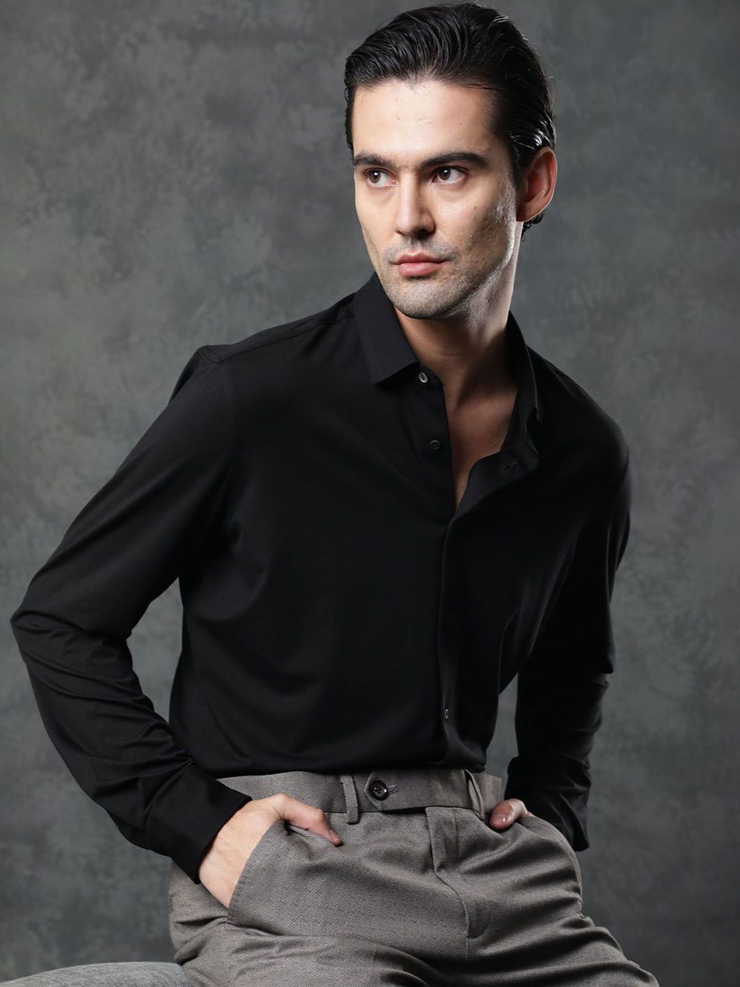 RARE RABBIT Men Solid Comfort Opaque Casual Shirt