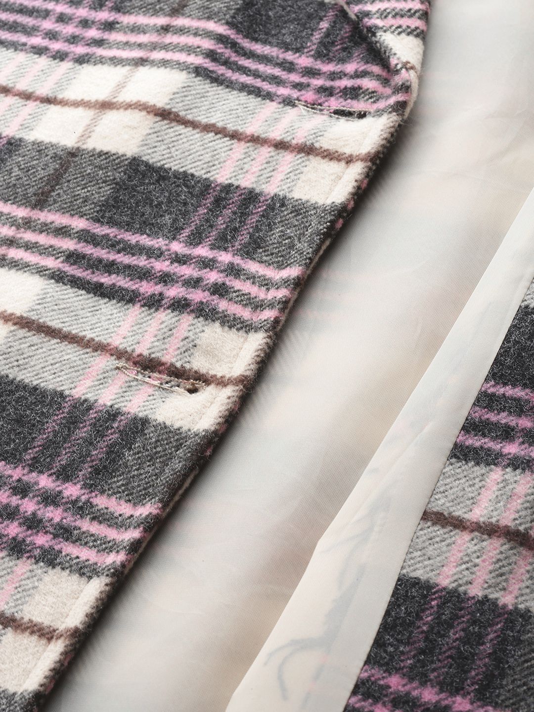 all about you Checked Tweed Overcoat