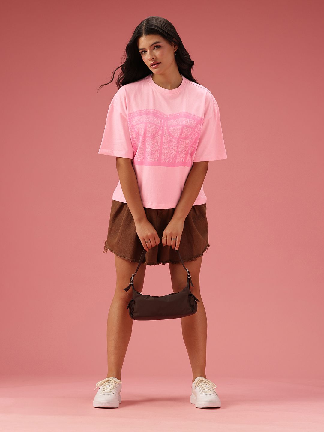 DressBerry Relaxed Fit Graphic Printed Pure Cotton T-shirt