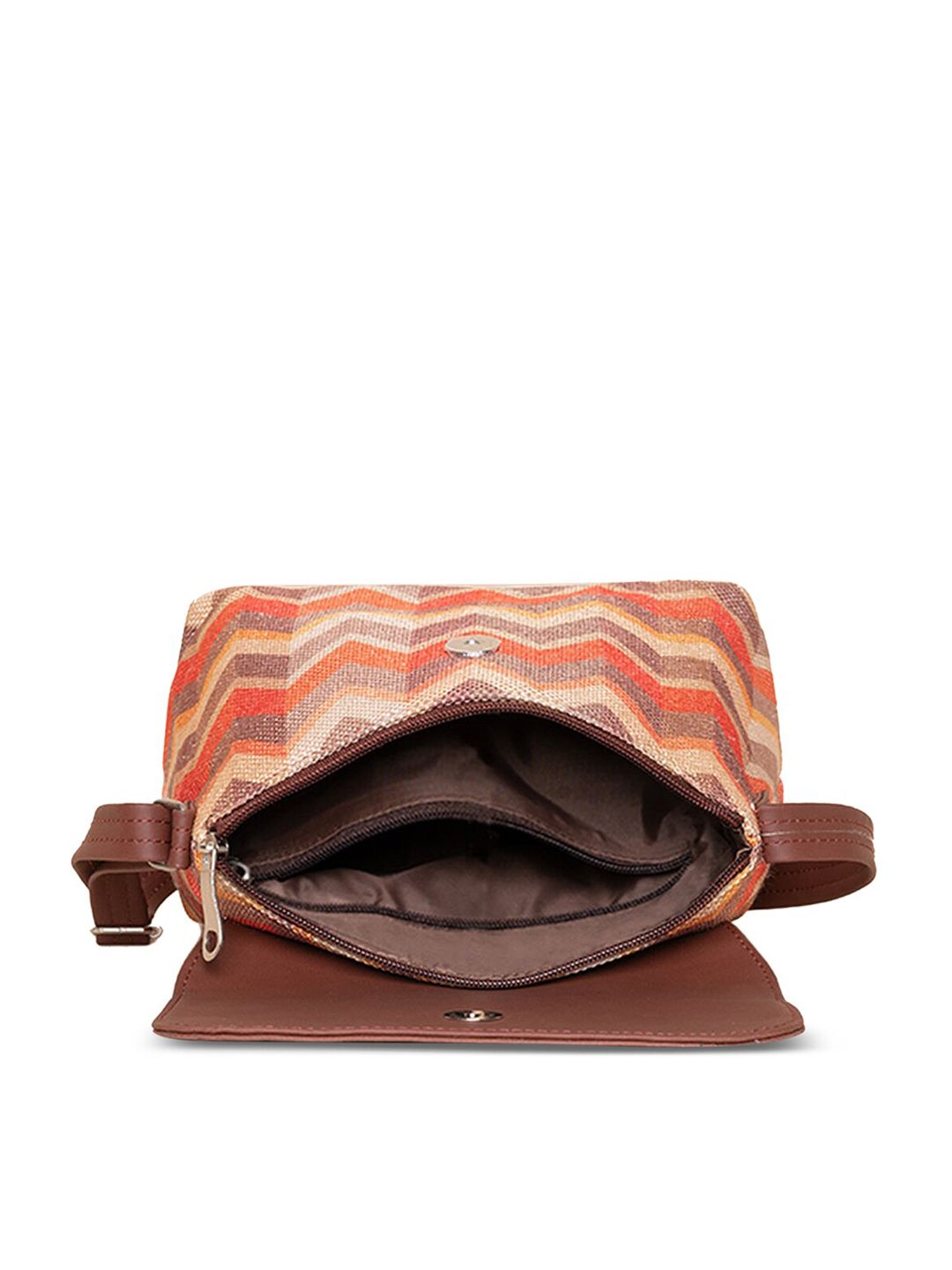 ZOUK Geometric Printed Structured Sling Bag