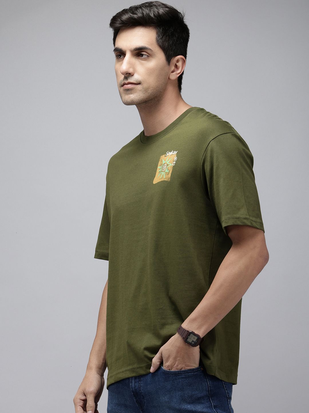 SPYKAR Typography Printed T-shirt