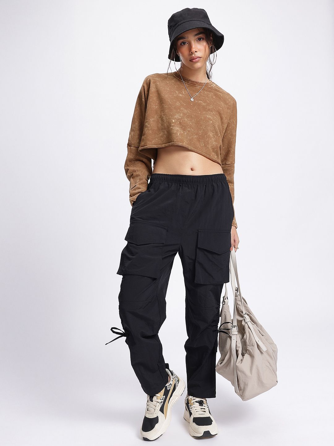DressBerry Dyed Cropped Boxy Sweatshirt