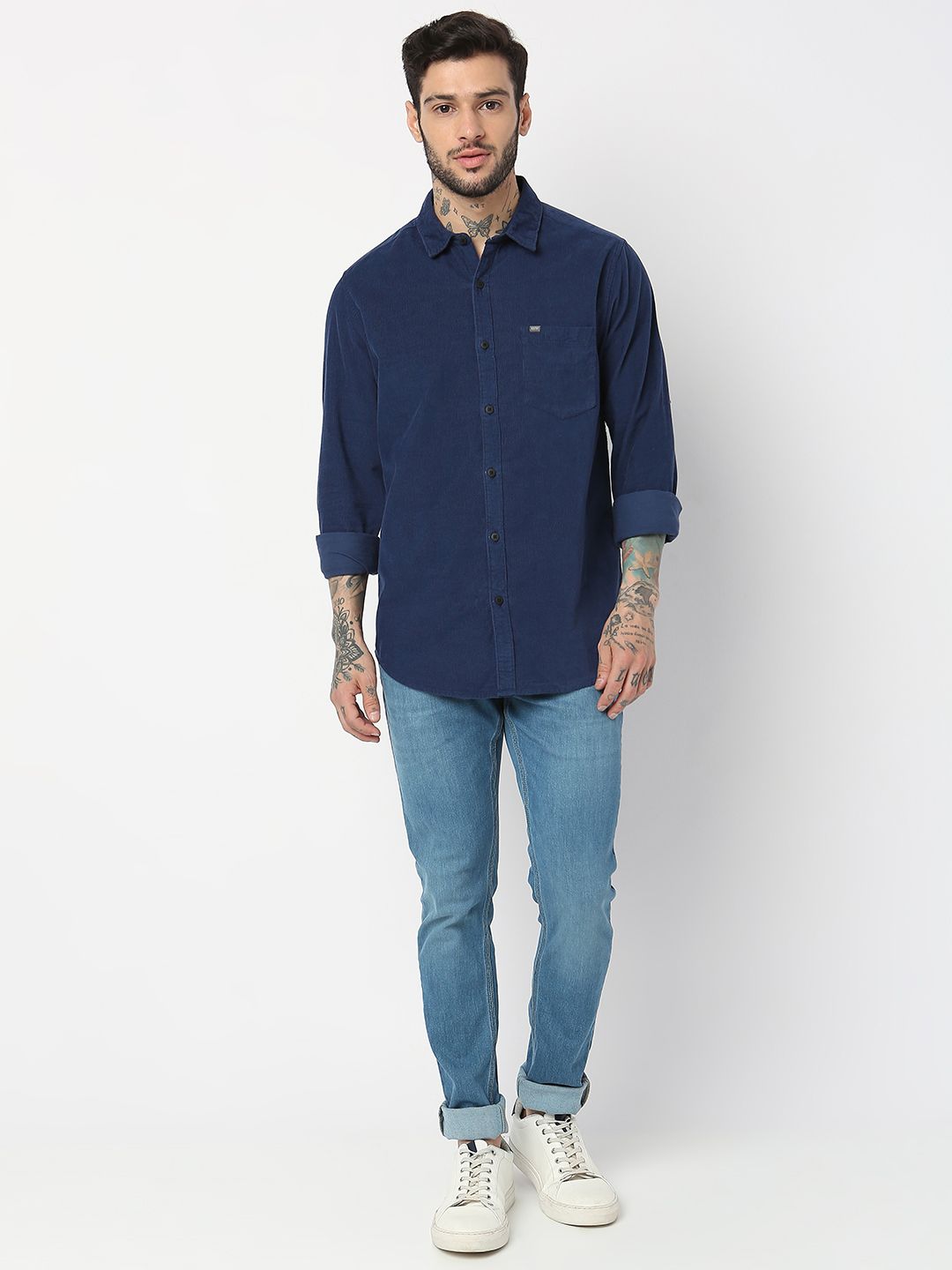 SPYKAR Men Skinny Slim Fit Low-Rise Light Fade Stretchable Jeans