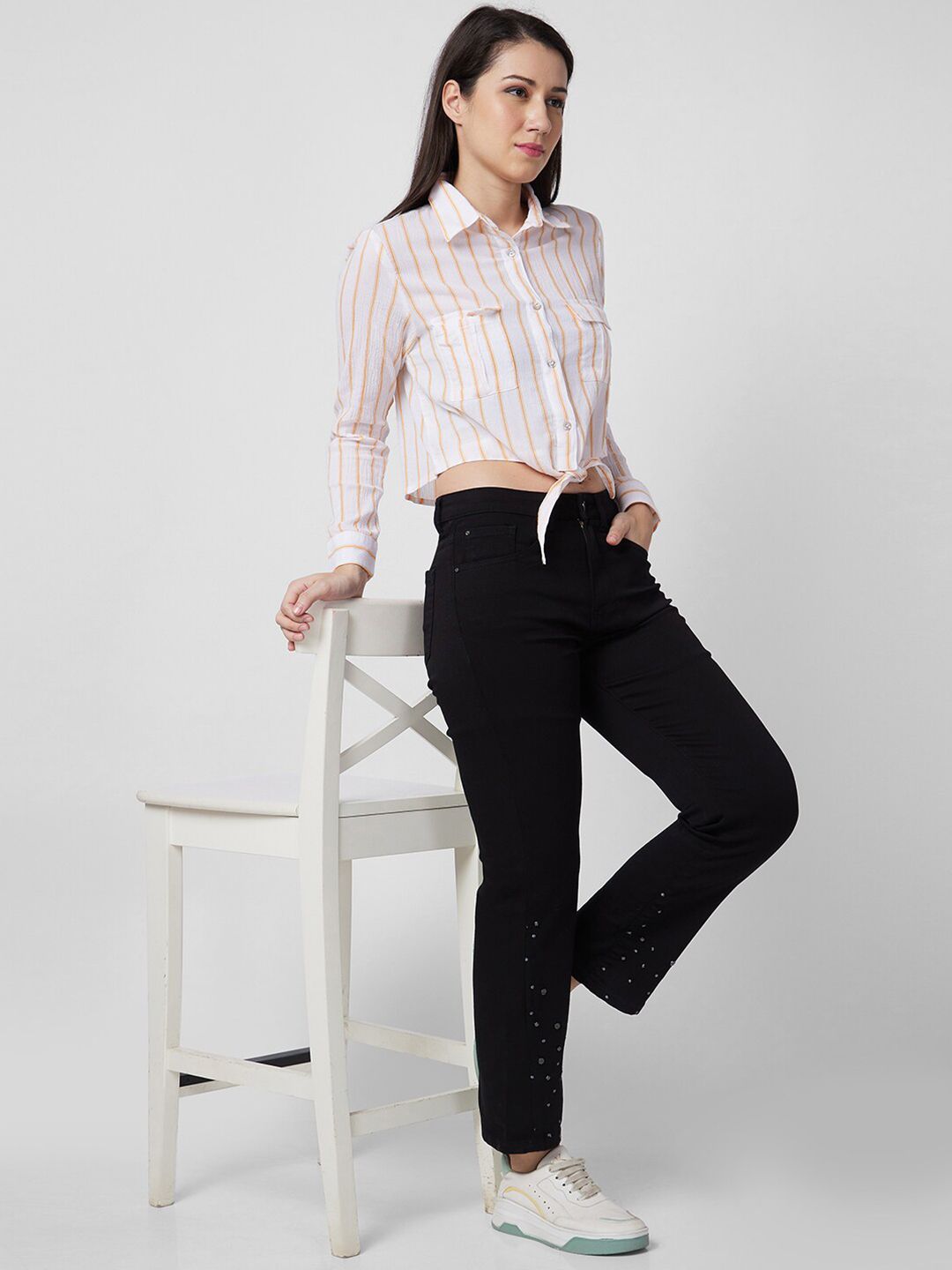 SPYKAR Women Opaque Striped Casual Shirt