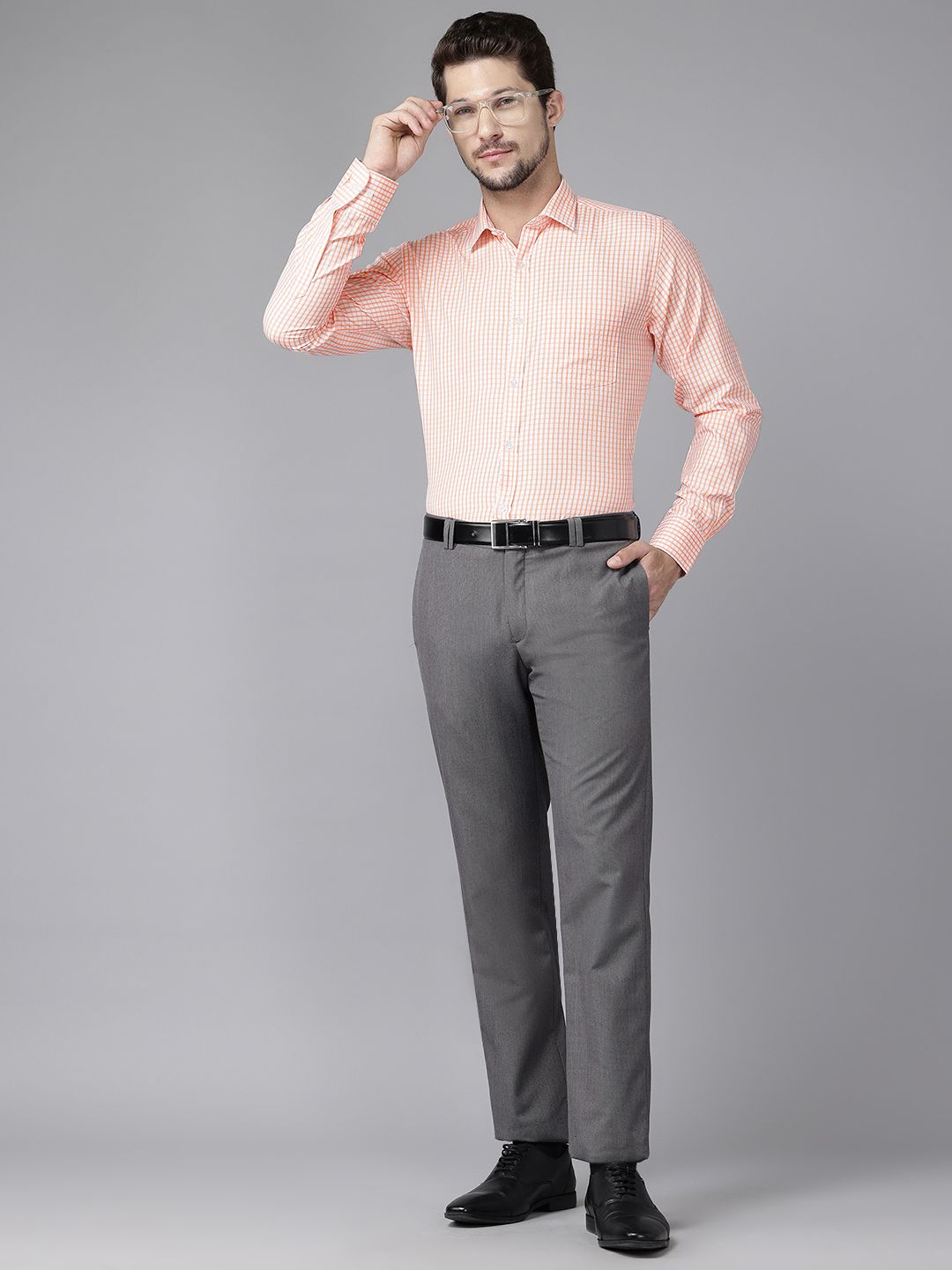 Park Avenue Slim Fit Checked Formal Shirt