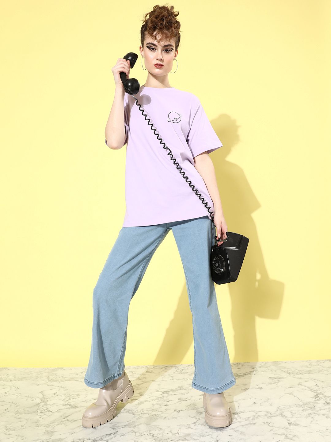 DILLINGER Women Graphic Printed Oversized T-shirt