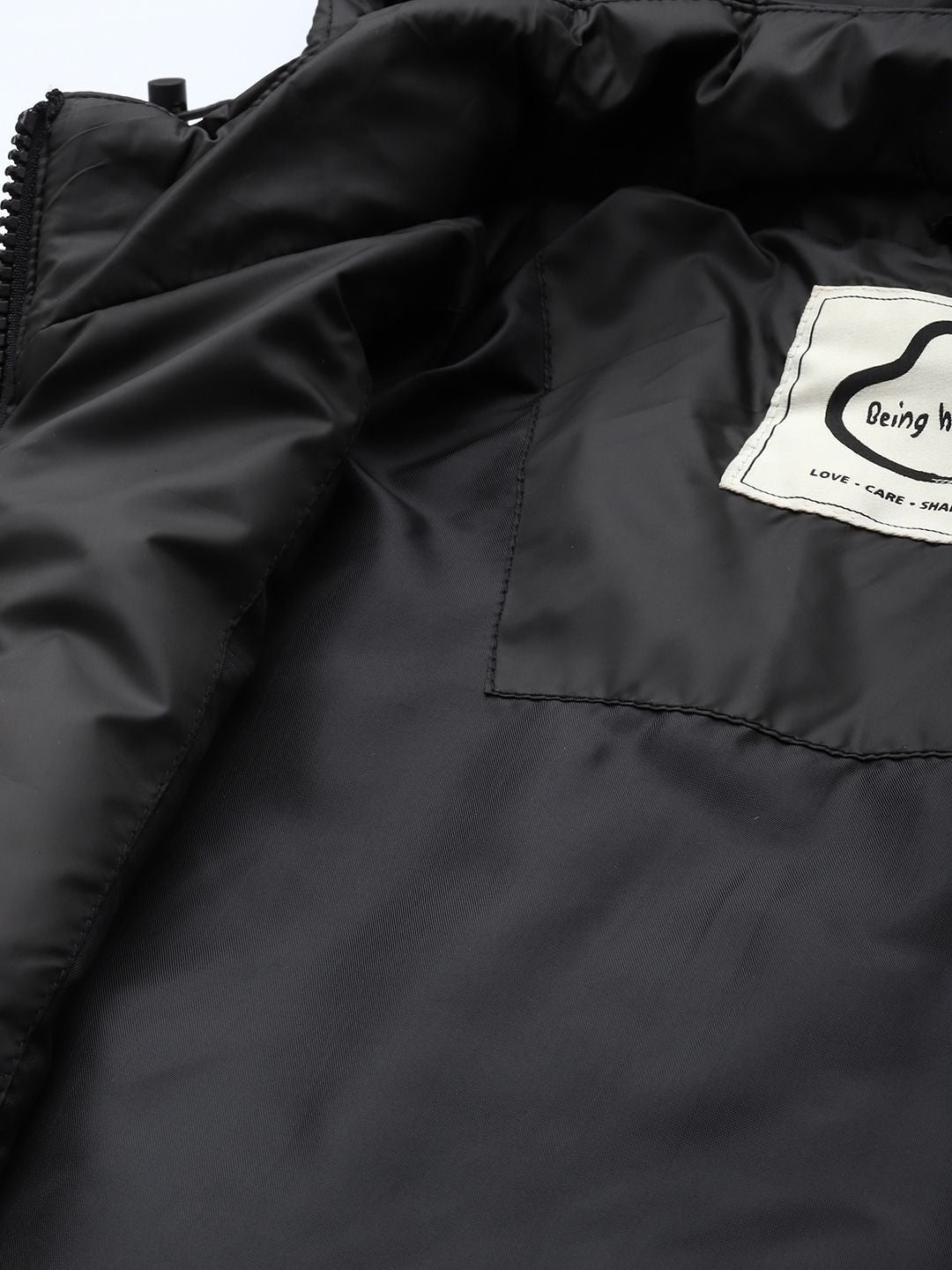 Being Human Striped Hooded Padded Jacket