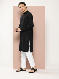 See Designs Men Embroidered Sequinned Kurta with Pyjamas
