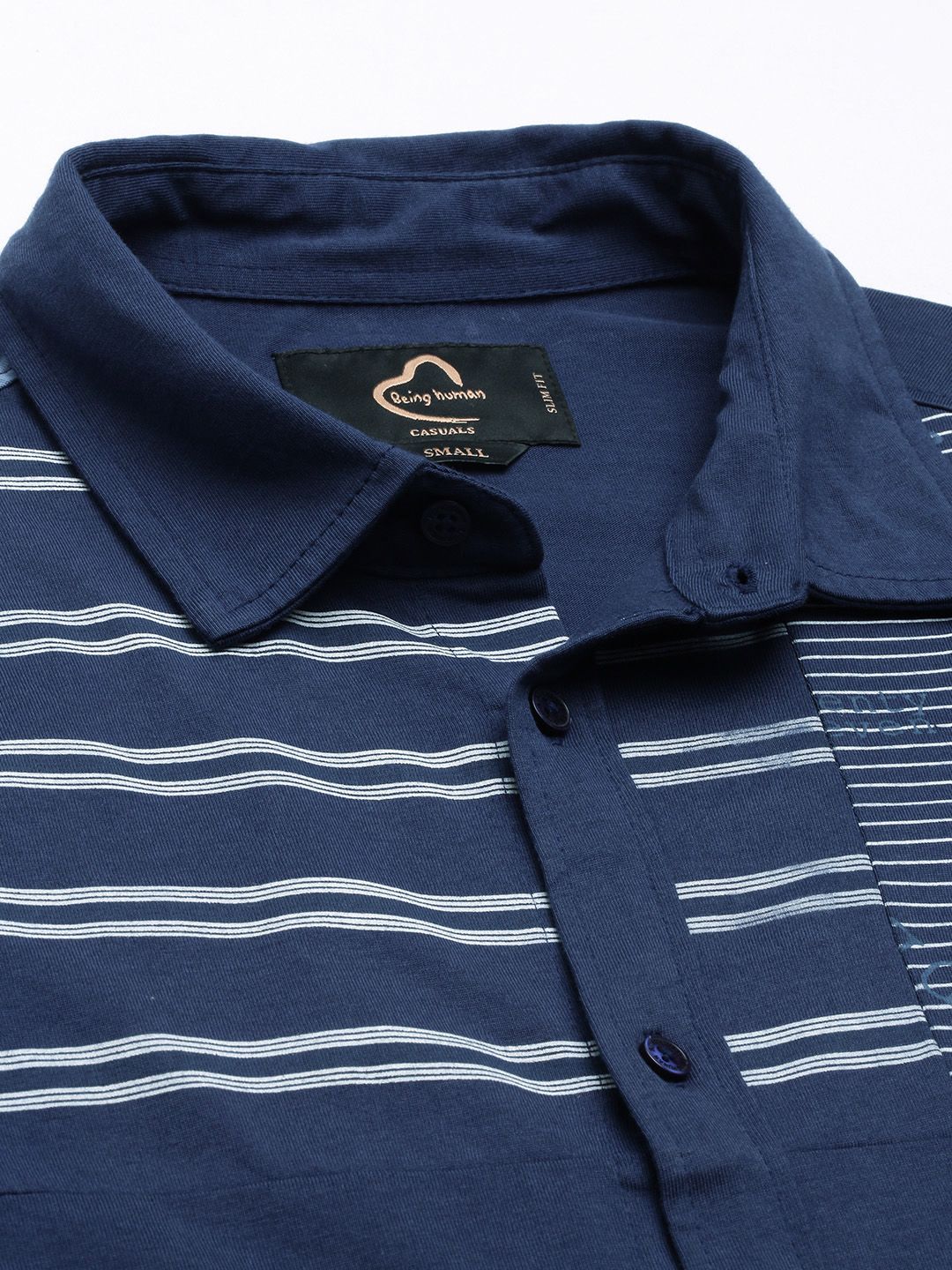 Being Human Men Pure Cotton Slim Fit Colourblocked Casual Shirt