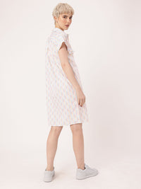 DressBerry Fun Candy Stripes Flap Pocket Shirt Dress