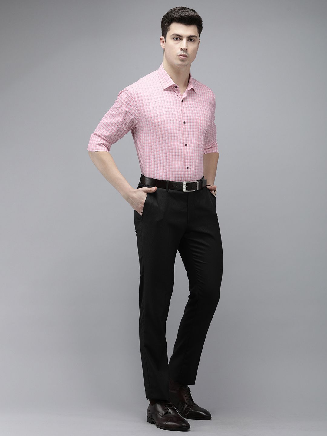Park Avenue Slim Fit Checked Pure Cotton Formal Shirt