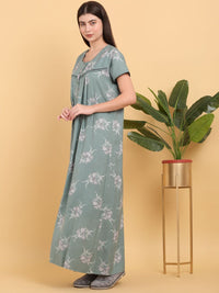 Sweet Dreams Round Neck Printed Maxi Nightdress