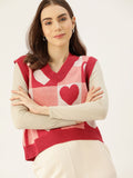 DressBerry Printed Sweater Vest