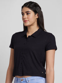 SPYKAR Spread Collar Short Sleeves Casual Shirt