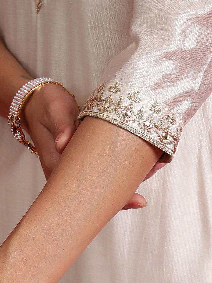 Indo Era Ethnic Motifs Yoke Design Thread Work Kurta With Trousers & Dupatta