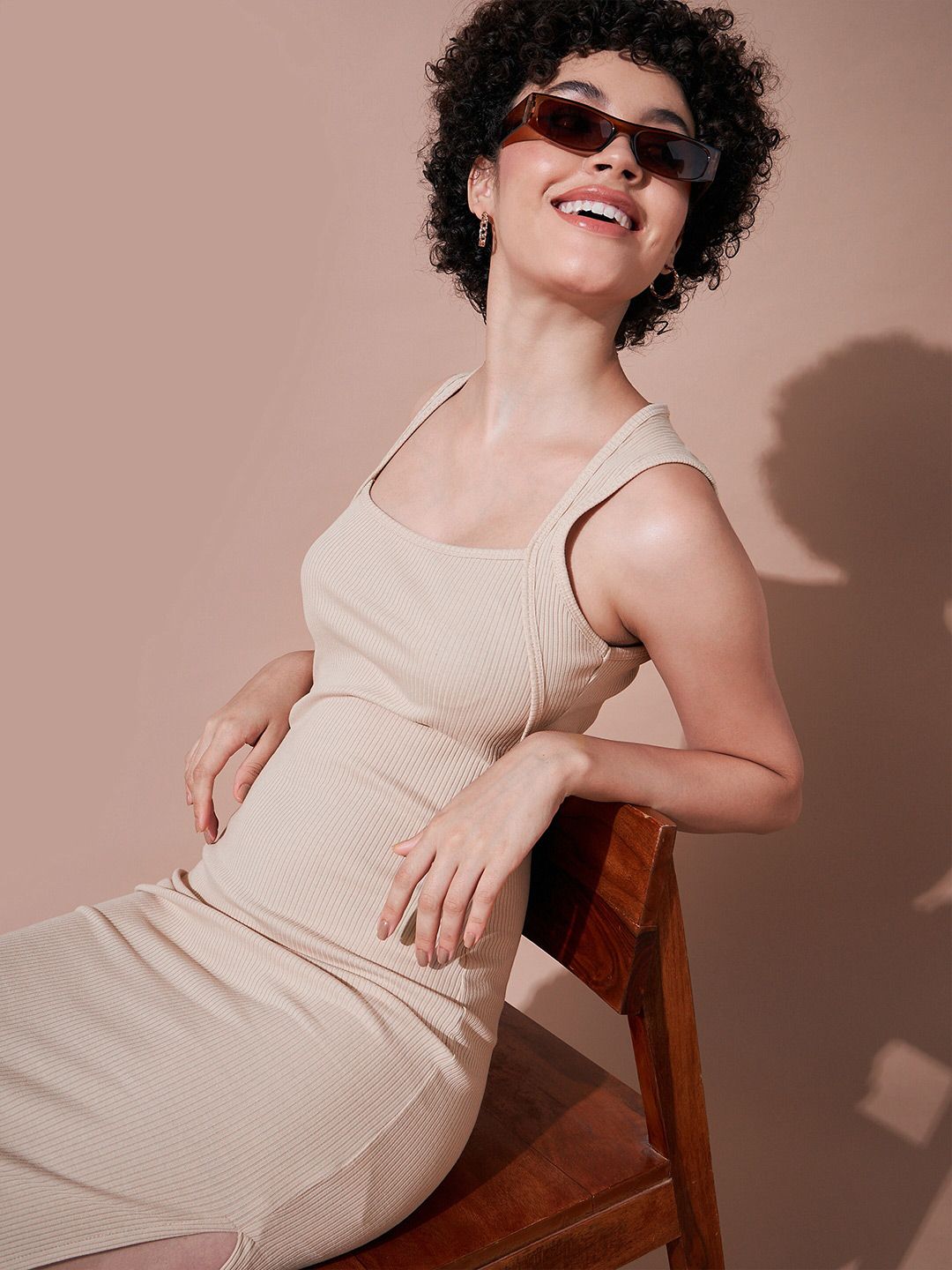 SASSAFRAS BASICS Sheath Midi Dress