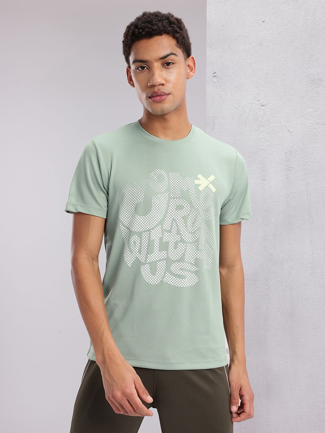 HRX by Hrithik Roshan Typography Print Rapid-Dry Running T-shirt