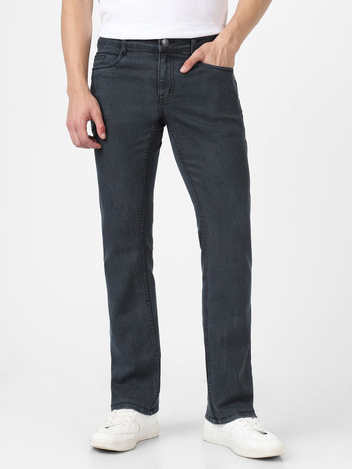 Urbano Fashion Men Mid Rise Light Fade Stretchable Bootcut Jeans