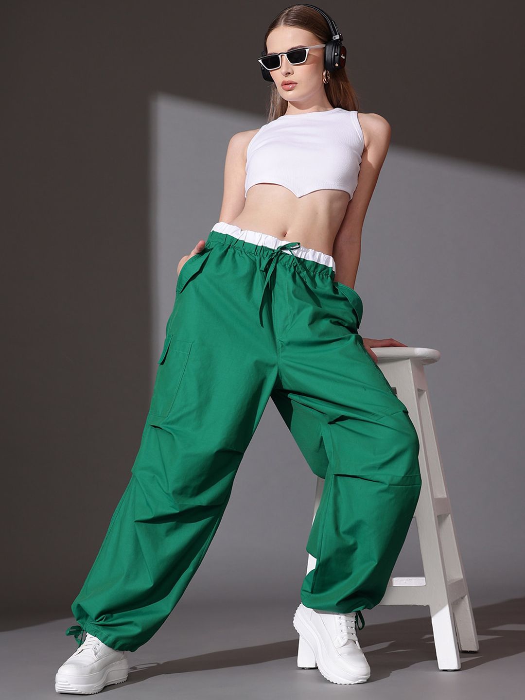 STREET 9 Women Cotton Loose Fit Trousers
