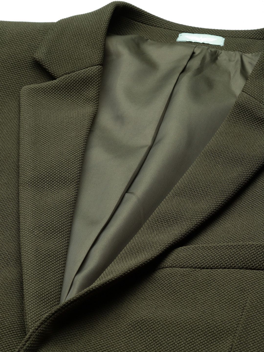 Park Avenue Textured Super Slim Fit Single-Breasted Formal Blazer