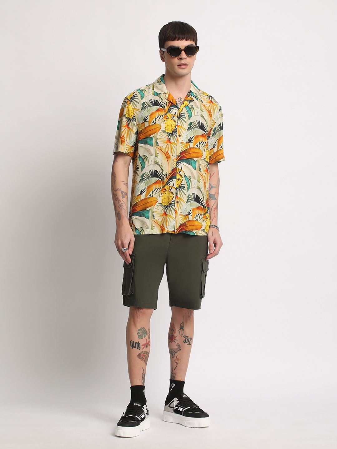 THE BEAR HOUSE Tropical Printed Casual Shirt