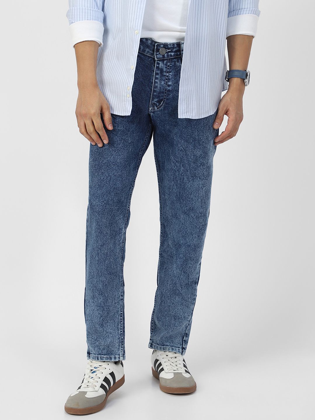 Urbano Fashion Men Heavy Fade Stretchable Jeans