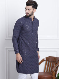 SOJANYA Sequin Embellished Pure Cotton Kurta