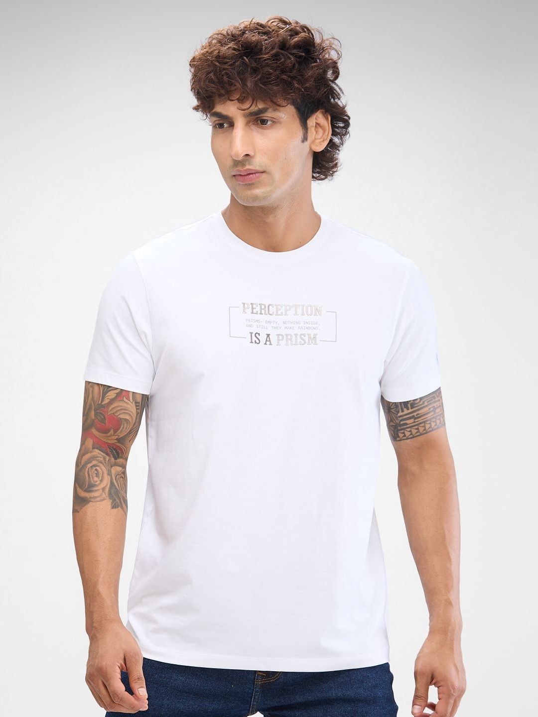 SPYKAR Men Typography Printed Slim Fit T-shirt