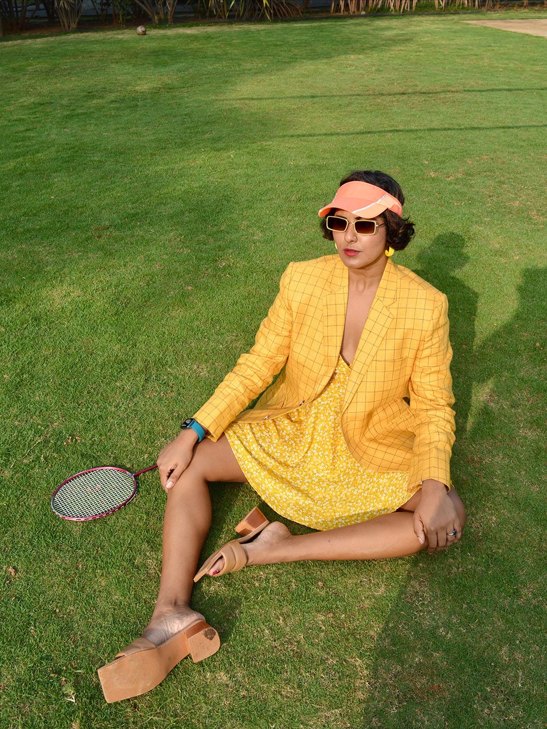 Berrylush Women Yellow Printed A-Line Dress