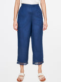 Global Desi Women Blue Straight Fit Culottes Trousers