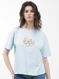 RAREISM Round Neck Drop-Shoulder Sleeves Cotton Boxy T-shirt