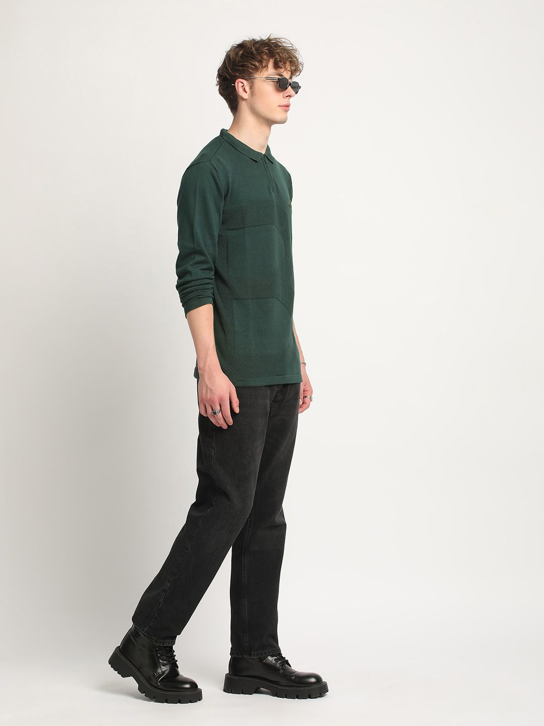 THE BEAR HOUSE Polo Collar Slim Fit Pure Cotton T-shirt