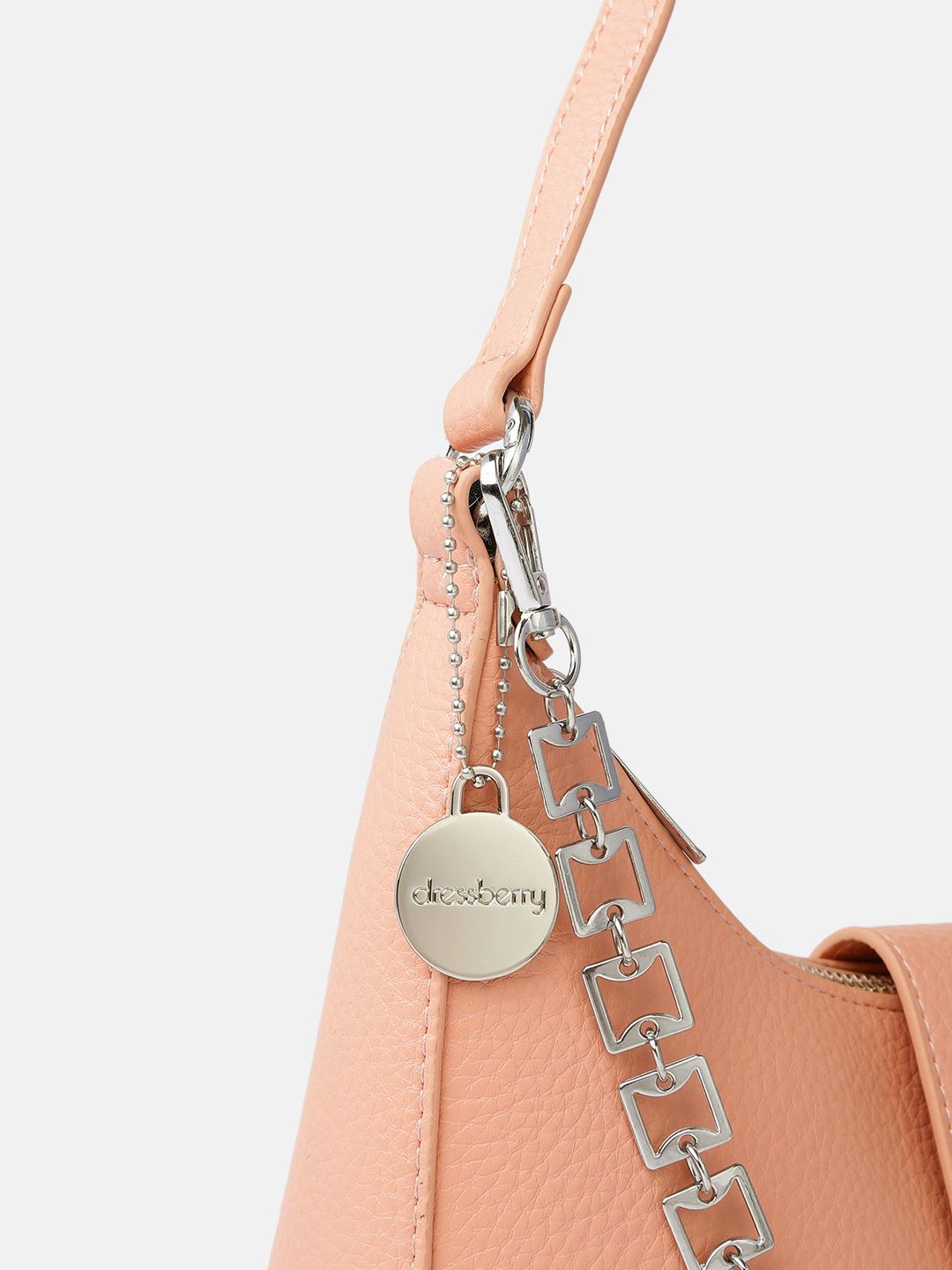 DressBerry Textured Hobo Bag with Chain Handle