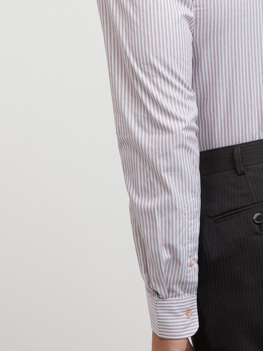 Raymond Slim Fit Striped Pure Cotton Formal Shirt