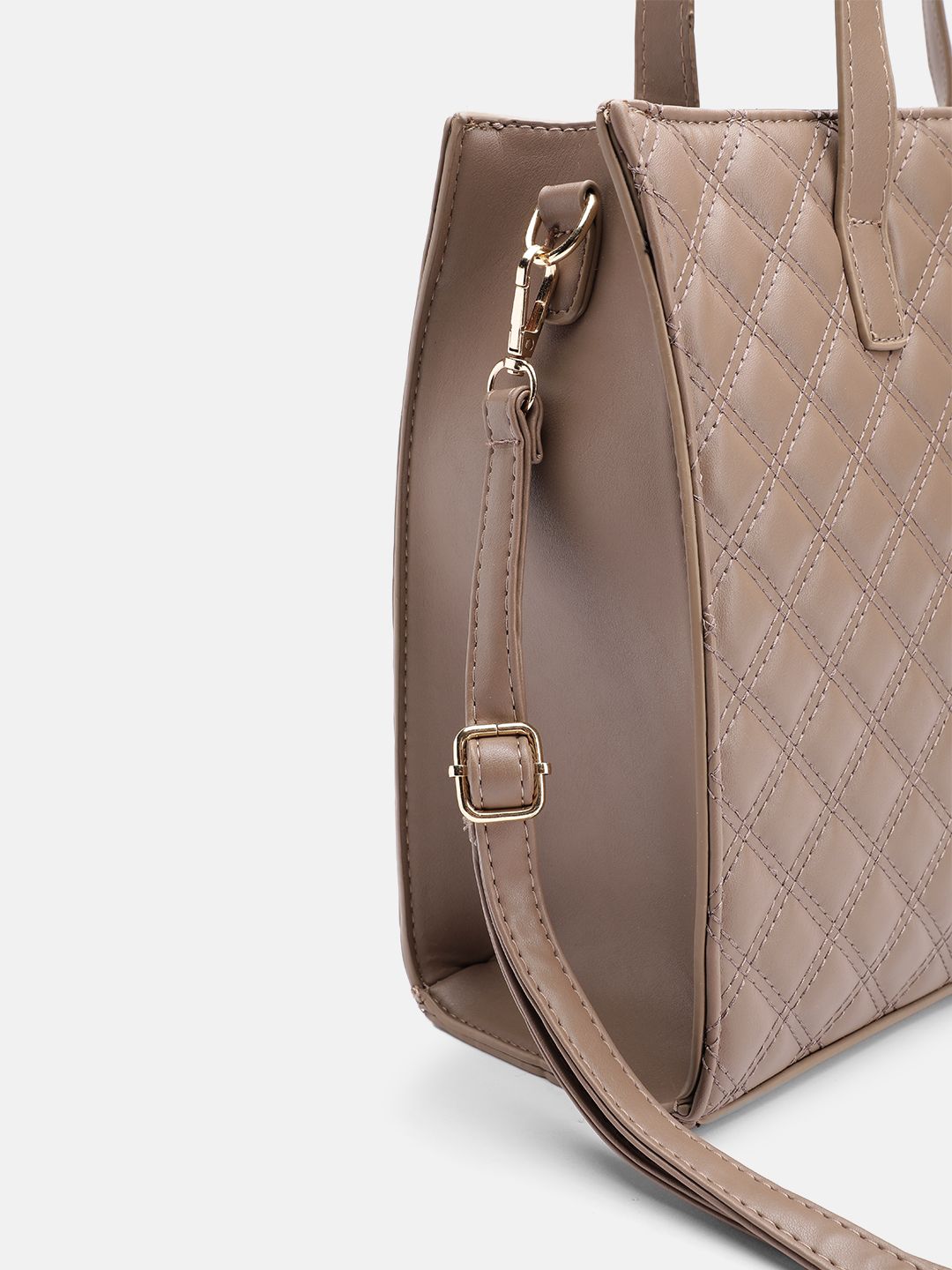DressBerry Structured Quilted Shoulder Bag
