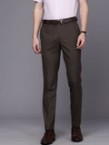 Raymond Men Checked Slim Fit Formal Trousers