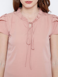 Berrylush Pink Front Twist Top