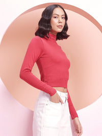 DressBerry High Neck Acrylic Top