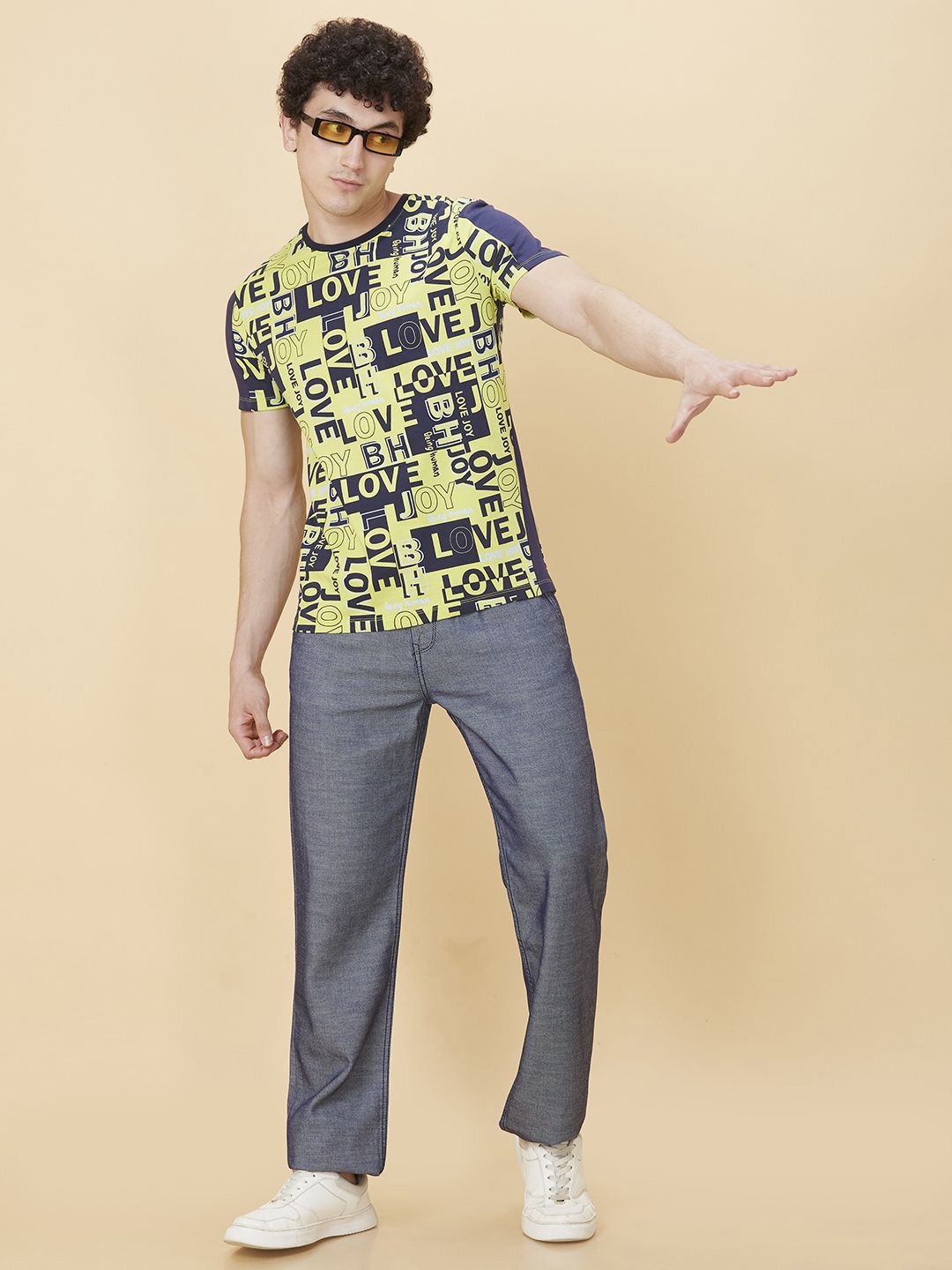 Being Human Men Round Neck Typography Printed T-shirt